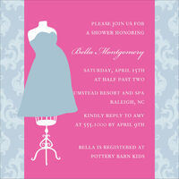 Pink Baby Bump Shower Invitations