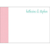 Pink Chevron Flat Note Cards