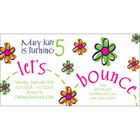 Let's Bounce Flowers Invitations