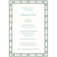 Turquoise Lattice Invitations