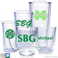 Mississippi State University Personalized Neon Green Tumblers