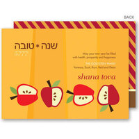 Yummy Red Apples Jewish New Year Cards