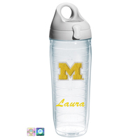 University of Michigan Personalized Chenille Water Bottle