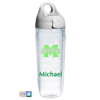 Mississippi State University Personalized Neon Green Water Bottle