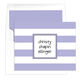 Lavender Stripe Folded Note Cards Image 1 of 3