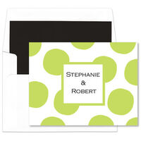 Lime Dot Foldover Note Cards