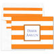 Orange Stripe Folded Note Cards Image 1 of 3