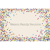 Colorful Confetti Placemats with One Line Text