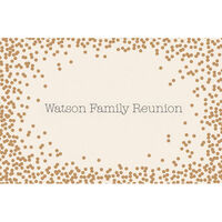 Gold Confetti Paper Placemats with One Line Text