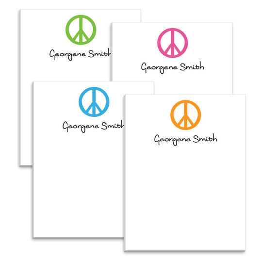 Peace Sign Mini Notepad Set