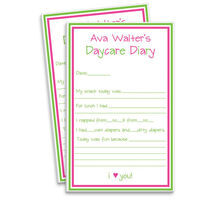 Pink Daycare Diary Notepads