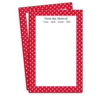 Red Polka Dot Border Mommy Notepads