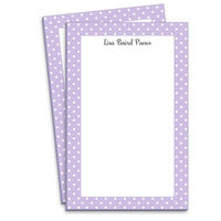 Lavender Polka Dot Border Notepads