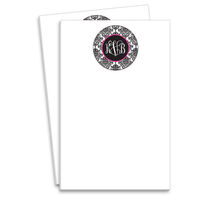 Black and Pink Monogram Notepads