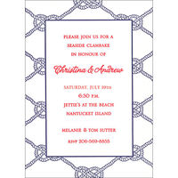 Rope Border Letterpress Invitations