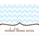 Light Blue Chevron Folded Note Cards Image 1 of 2