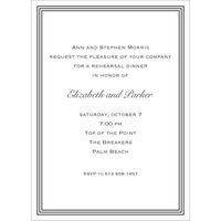 Grand Border Letterpress Invitations