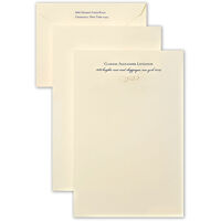Hand Engraved Tiverton Lightweight Lettersheets with Gold Scroll Motif