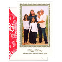 Chain Link Photo Letterpress Holiday Cards