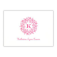 Floral Ring Petite Folded Note Cards - Letterpress
