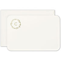 Hand Engraved Monogram Cards with Rounded Corners
