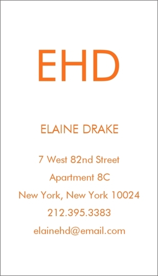 Drake Same Size Initials Letterpress Contact Cards