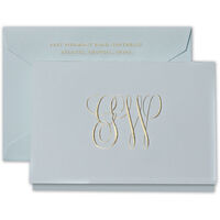 Hand Engraved Name on Beach Glass Lightweight Note Cards