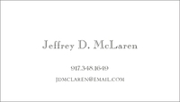 McLaren Letterpress Contact Cards