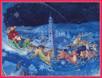 Santa's Midnight Ride Holiday Cards