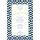 Navy and Lime Green Ikat Invitations Image 1 of 2