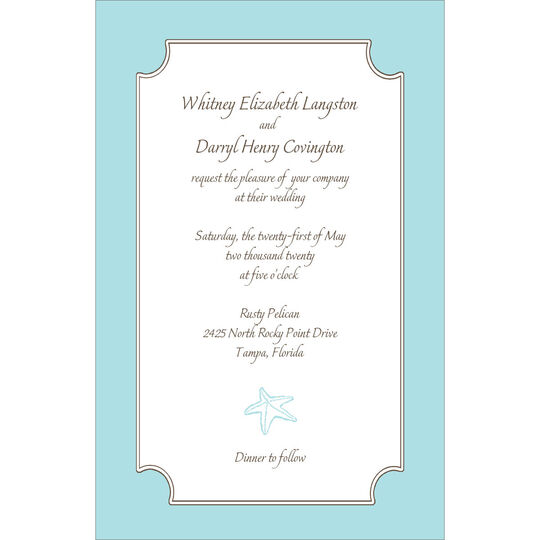 Seafoam Blue Invitations