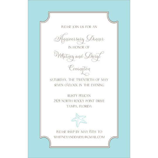 Seafoam Blue Invitations