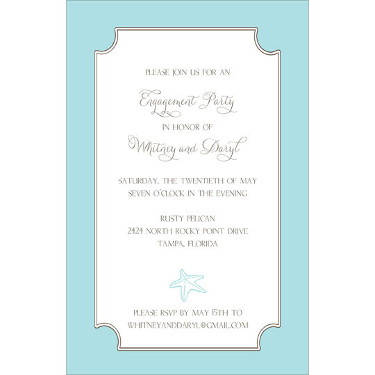 Seafoam Blue Invitations