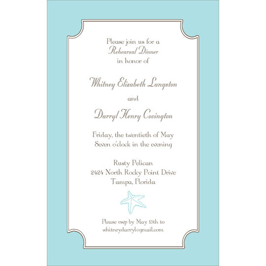 Seafoam Blue Invitations