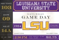 Lousiana State University Game Day Paper Placemats