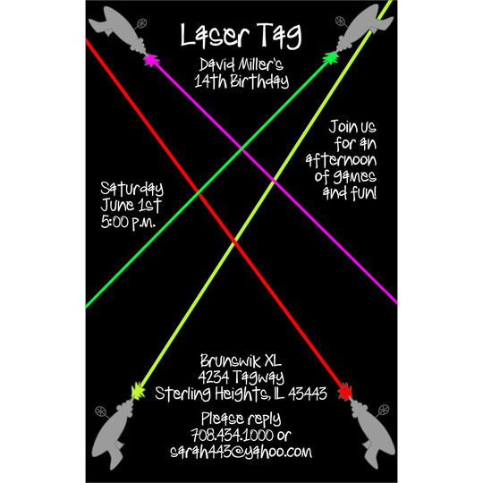 Laser Tag Invitations