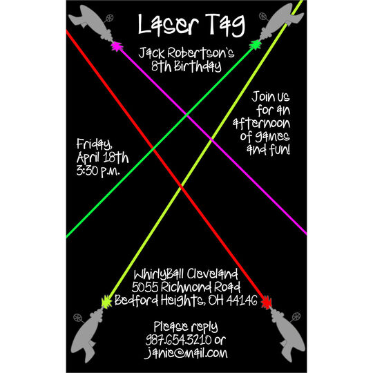 Laser Tag Invitations