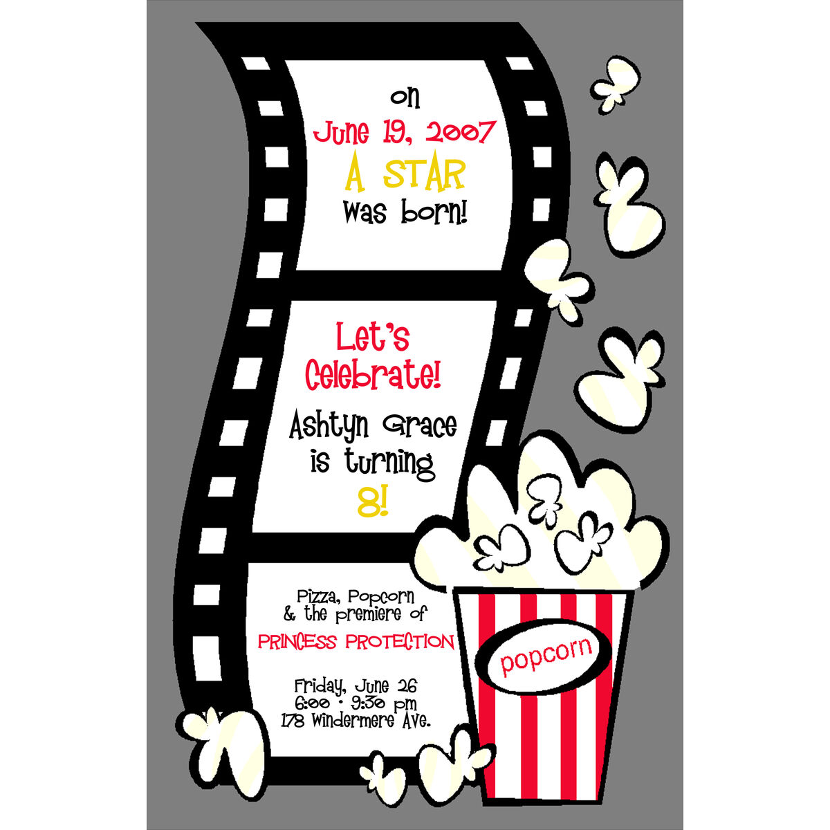 Movie Party Decorations and Invitation Set - Printable Studio