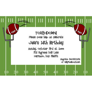 Football Field Invitations