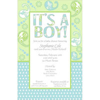 Paisley It's A Boy Baby Shower Invitations