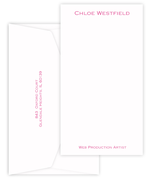 Triple Thick Executive Tall Flat Note Cards