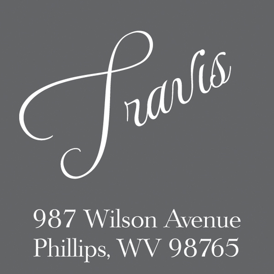 Special Grey Name Square Address Labels