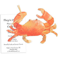 Crab Die-cut Invitations