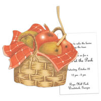 Basket of Apples Die-cut Invitations