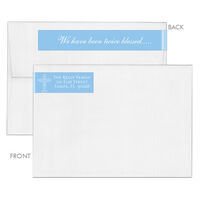 Blue Scrolled Cross Wrap Around Address Labels