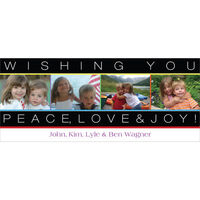Black Peace, Love and Joy Photo Cards