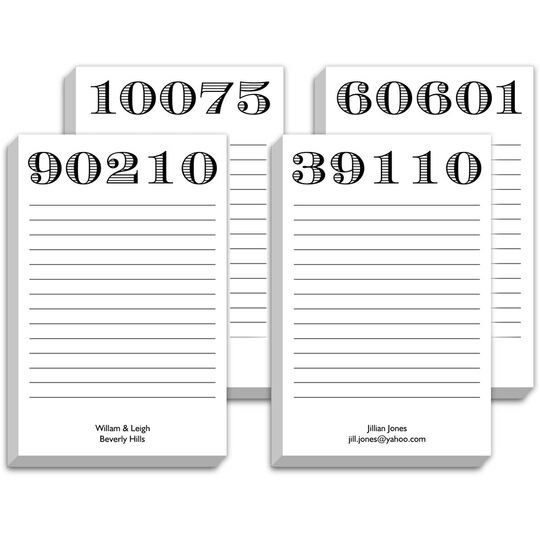 Big Zip Code Chunky Notepads