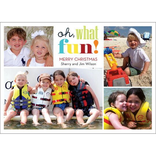 Oh What Fun Flat Holiday Photo Cards
