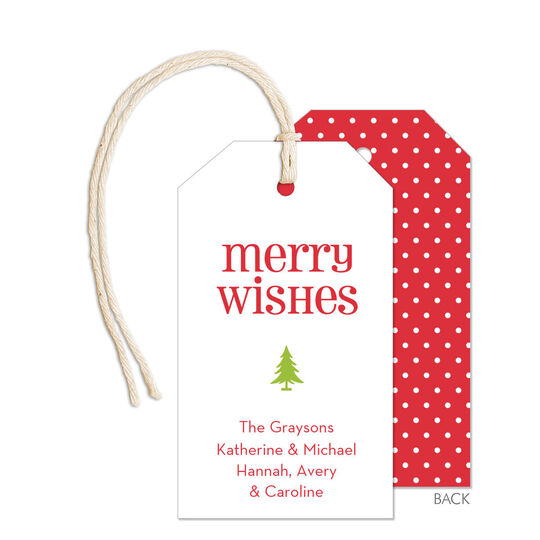 Merry Wishes Hanging Gift Tags