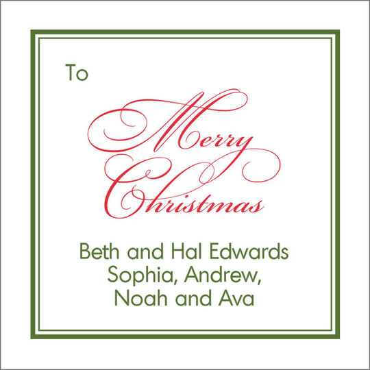 Evergreen Border Gift Tags